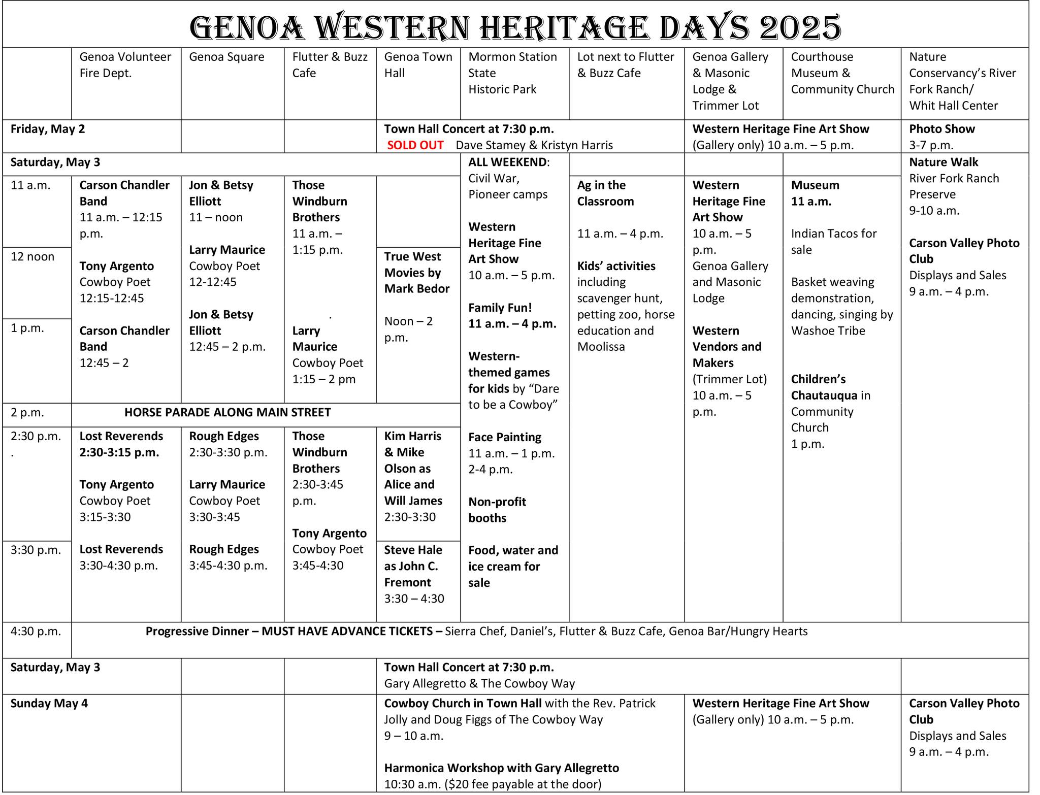 genoa western heritage days
